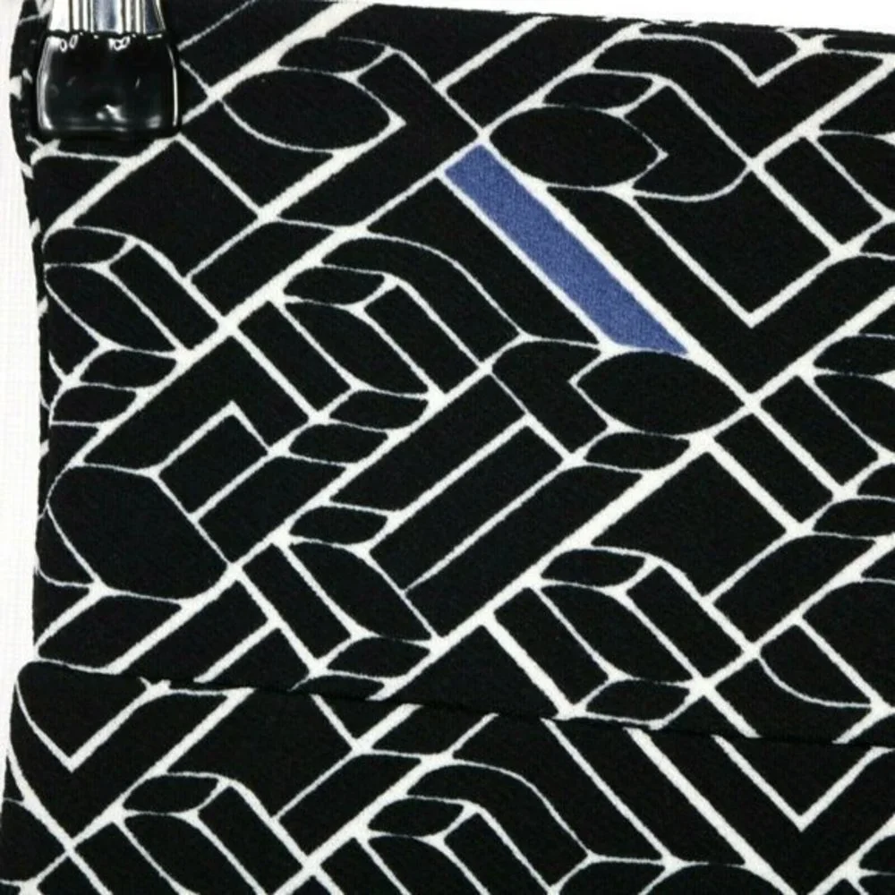 LuLaRoe Cassie Pencil Straight Skirt Black White Blue USA Pull On S Small‎